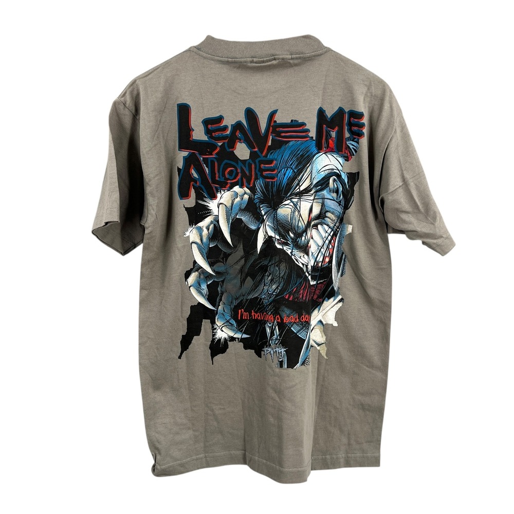 Vintage Pitt‎ Leave Me Alone Graphic T-Shirt Murina USA Size M 90s Single Stitch
